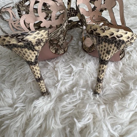 Elie Tahari Gladiator Python Knee High Lace-Up Sandals - one of a kind - NEW 💫 - Picture 6 of 12